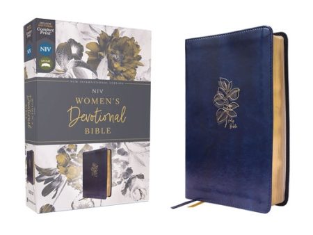 Niv, Women s Devotional Bible (by Women, for Women), Leathersoft, Navy, Comfort Print Online Sale