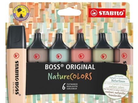 Korostuskynä 6 kpl Nature Colours Stabilo Boss For Cheap