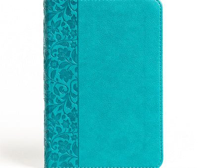 NASB Large Print Compact Reference Bible, Teal Leathertouch Cheap