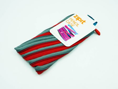 Zipit Bright Twister Pouch: Red & Grey Sale